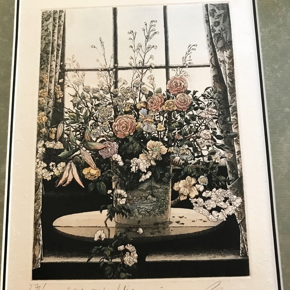 ART - BEAUTIFUL DELICATELY HAND COLOURED ETCHING BY JACQUES BROUSSEAU - Picture 2 of 4